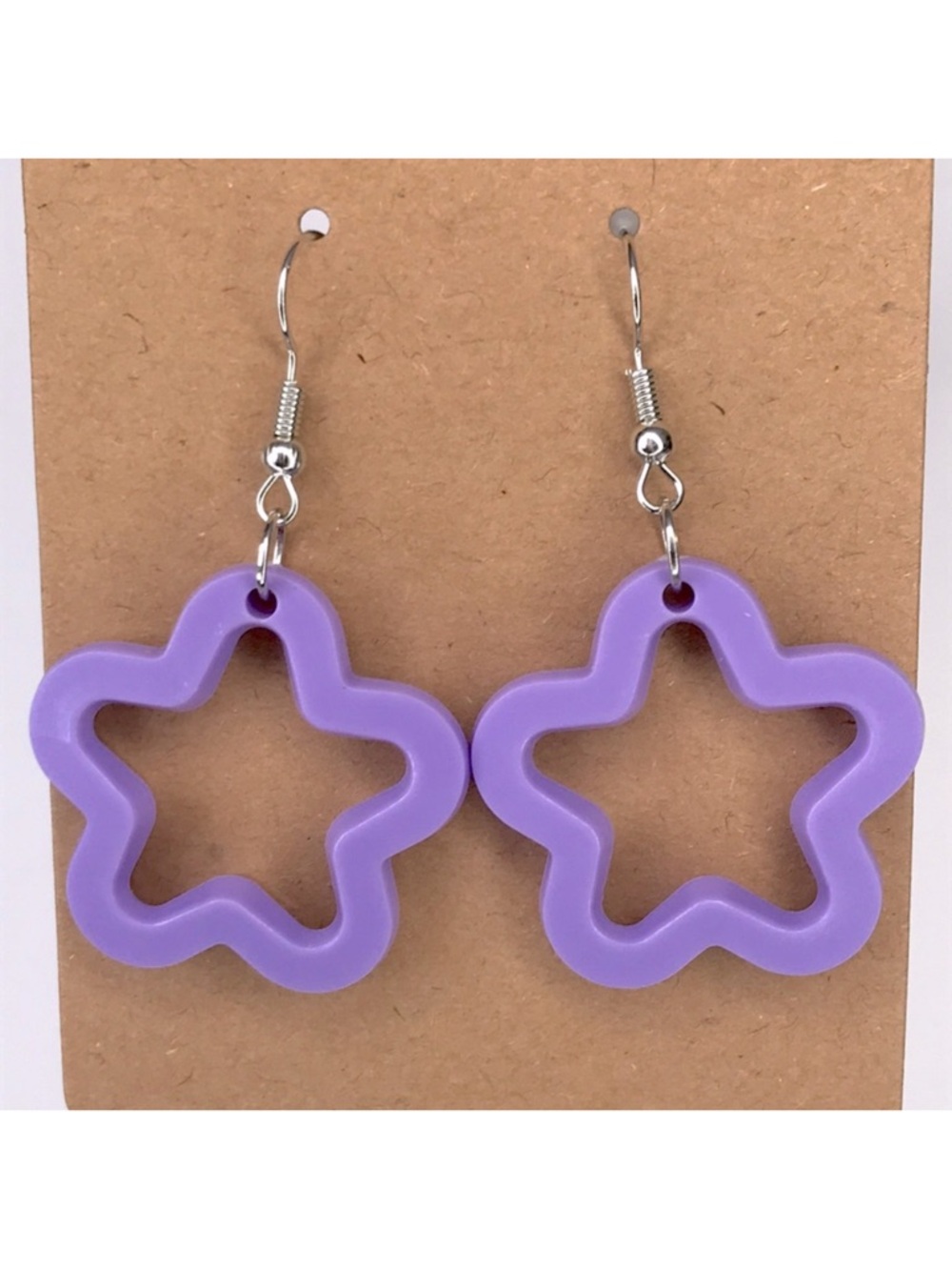 Purple Star-Shaped Earrings Fashion Jewelry